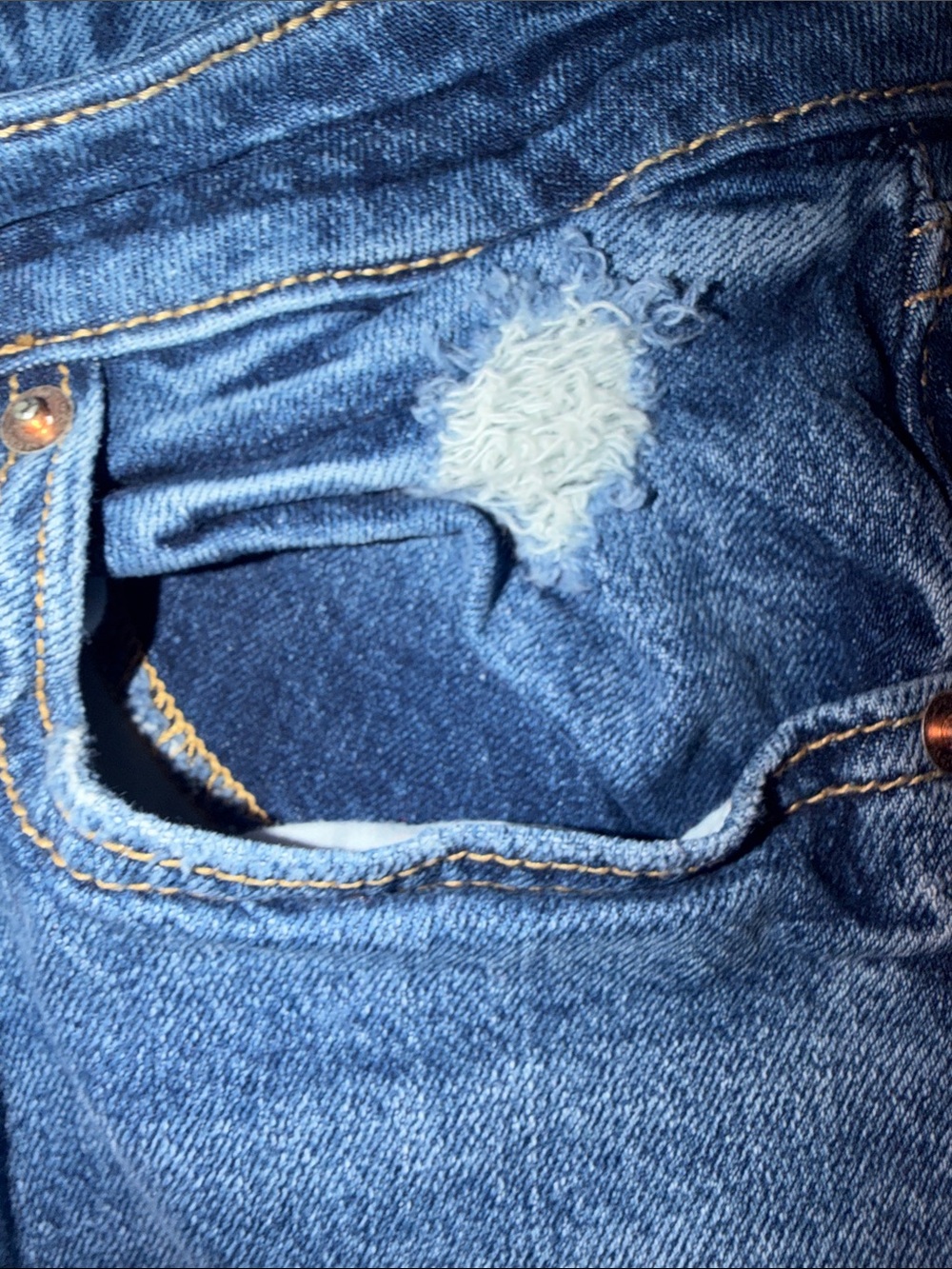 wild fable Dark Blue Distressed Wide-Leg Jeans - Picture 3 of 13